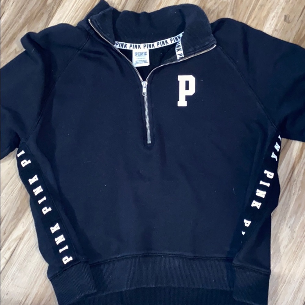 VS PINK half zip cropped